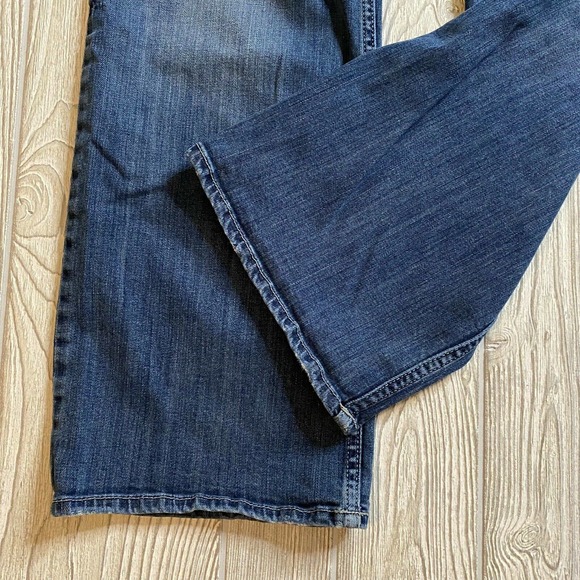 Helix N56 Loose Straight Jeans Mens 34x30 Med Wash Stretch Distressed - Picture 4 of 9